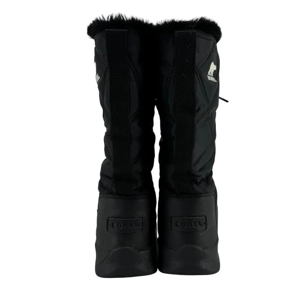 Sorel Whitney II Tall Snow Rain Ice Cold Weather Boots Black Size 11 Waterproof